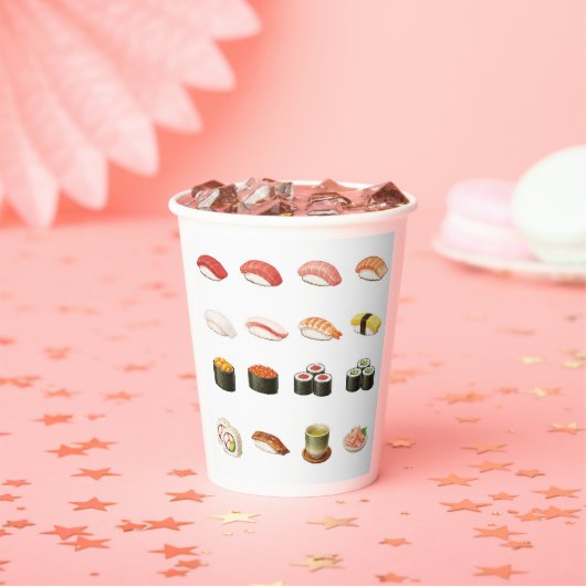 Sushi Paper Cups – Japanese Kanji Design Pappbecher (Insitu)