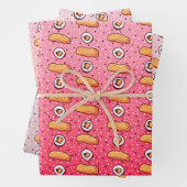 Sushi-Papierblätter Geschenkpapier Set (Beispiel)