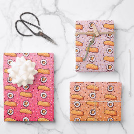 Sushi-Papierblätter Geschenkpapier Set