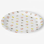 Sushi-Papierplatte Pappteller (Schrägansicht)