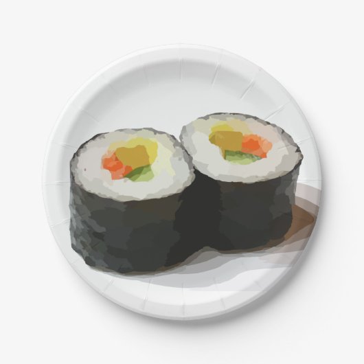 Sushi-PapierTeller Pappteller (Vorderseite)