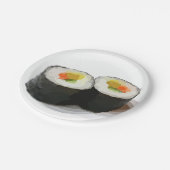 Sushi-PapierTeller Pappteller (Schrägansicht)