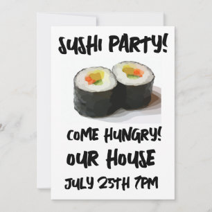 SUSHI-PARTY! Benutzerdefinierte Einladungen