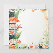 Sushi Party Birthday Einladung (Rückseite)