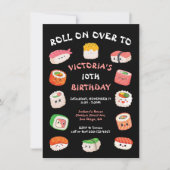 Sushi Party birthday Invitation Einladung (Vorderseite)