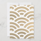 Sushi Party Einfach Türkis & Gold Geburtstag Einladung (Rückseite)