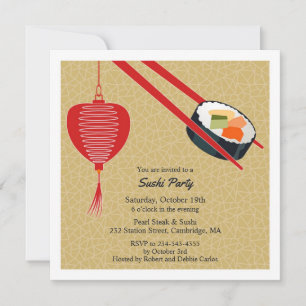 Sushi Party Einladung