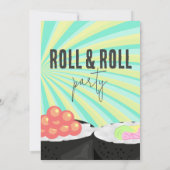 Sushi Party Einladung (Rückseite)