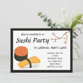 Sushi-Party Einladung (Stehend Vorderseite)