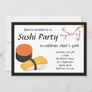 Sushi-Party Einladung