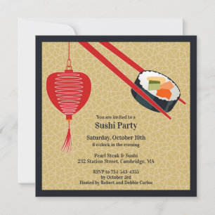 Sushi Party Einladung