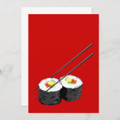 Sushi-Party Einladung (Vorne/Hinten)