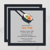 Sushi Party Einladung (Vorne/Hinten)