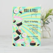 Sushi Party Einladung (Stehend Vorderseite)