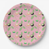 Sushi Party Hibachi Sushi Rolls und Chopsticks Pappteller (Vorderseite)