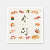 Sushi Party Invitation　寿司 Serviette (Vorderseite)