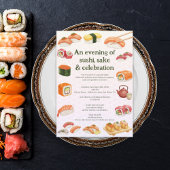 Sushi Party Invitation Einladung