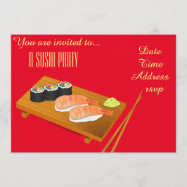 Sushi-Party-Japaner-Party Einladung