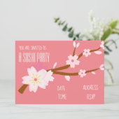 Sushi Party Japanisches Party Einladung (Stehend Vorderseite)