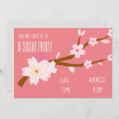 Sushi Party Japanisches Party Einladung (Vorne/Hinten)