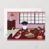 Sushi Party Labradors Postkarte (Vorne/Hinten)