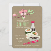Sushi Party leicht zu personalisieren japanisch ge Einladung (Vorderseite)