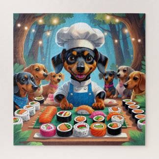 "Sushi Party mit Dackeln - Niedlicher Koch Dog Puz Puzzle