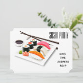 Sushi Party Modernes japanisches Party Einladung (Stehend Vorderseite)
