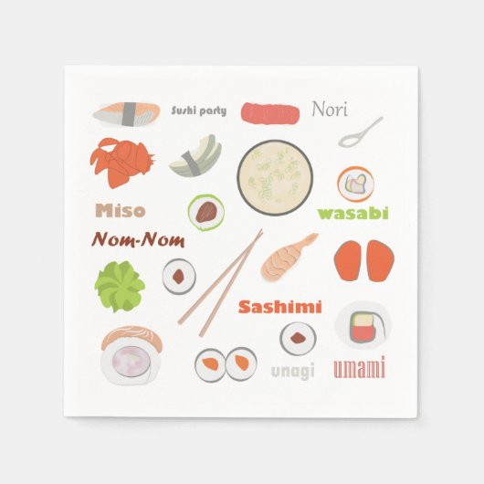 Sushi Party Napkins Serviette (Vorderseite)