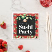 Sushi Party Rolls Geburtstagsname Serviette (Beispiel)