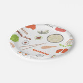 Sushi-Party-Teller Pappteller (Schrägansicht)