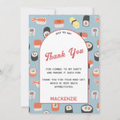 Sushi Party Vielen Dank Karte (Vorderseite)