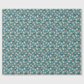 Sushi Pattern Aquamarin Green Geschenkpapier (Flach)