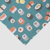 Sushi Pattern Aquamarin Green Seidenpapier (Detail)