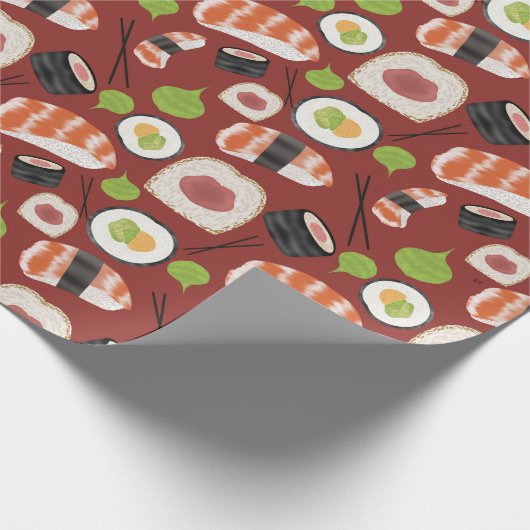 Sushi Pattern Geschenkpapier (Ecke)