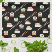 Sushi Pattern Geschirrtuch (Gefaltet)