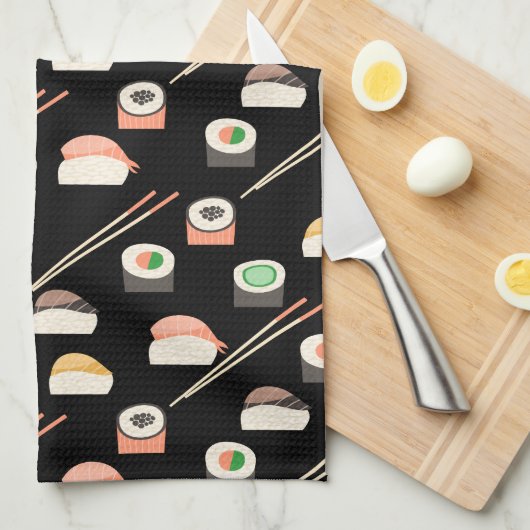 Sushi Pattern Geschirrtuch (Viertel Falte)