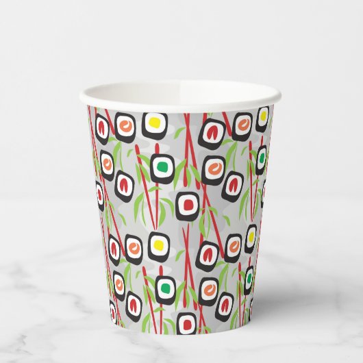 Sushi Pattern Pappbecher (Links)