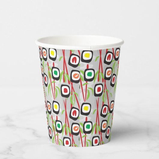 Sushi Pattern Pappbecher (Rechts)