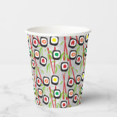 Sushi Pattern Pappbecher (Vorderseite)