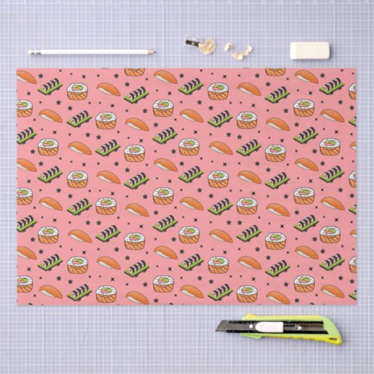 Sushi Pattern Seidenpapier (Handwerk)