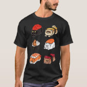 Sushi Persian Cat by Huebucket T-Shirt (Vorderseite)