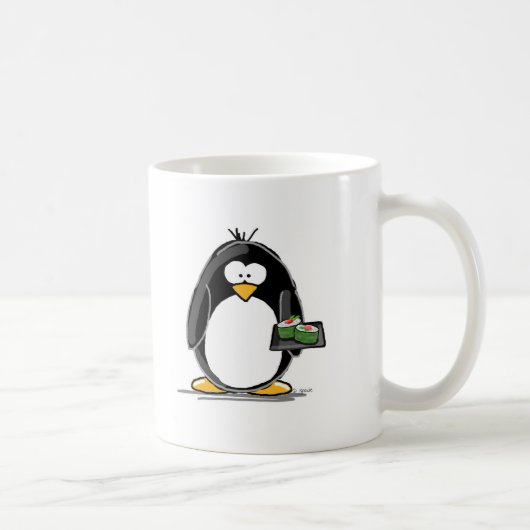 Sushi-Pinguin Kaffeetasse (Rechts)