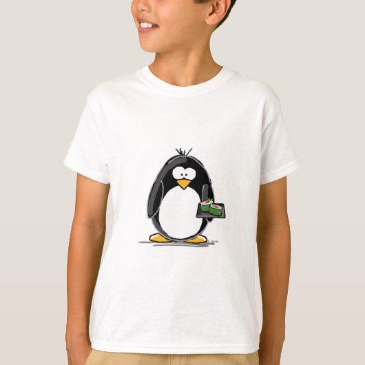 Sushi-Pinguin T-Shirt (Vorderseite)