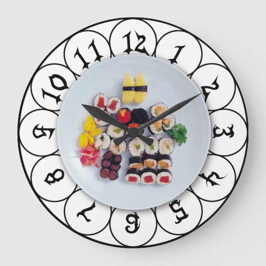 Sushi plate | kitchen große wanduhr (Vorderseite)