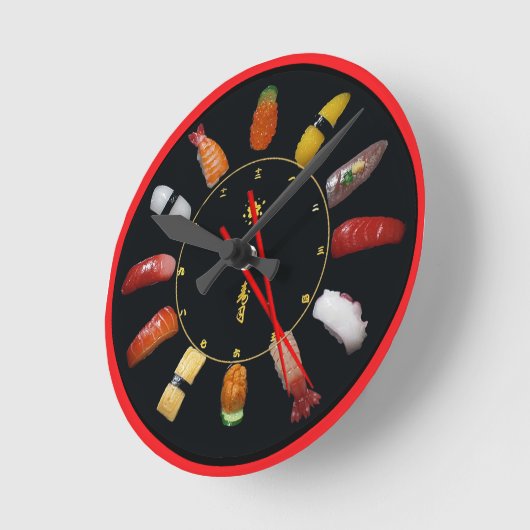 sushi plate wall clock runde wanduhr (Winkel)