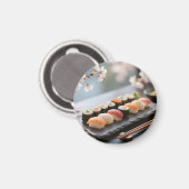 Sushi Platte Kirschblüte Magnet (Vorderseite/Rückseite)