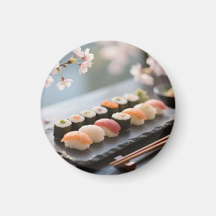 Sushi Platte Kirschblüte Magnet