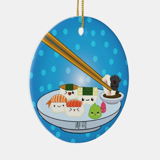 Sushi Platter DBL Sided Ornament (Rechts)