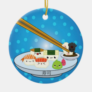 Sushi Platter DBL Sided Ornament